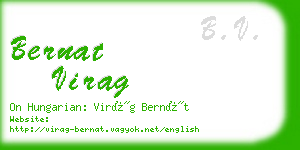 bernat virag business card